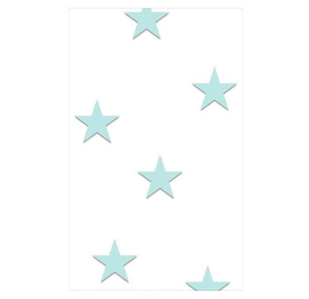Repeating Wallpaper Roll - Stars - Aquamarine - 32.8'L x 19.7"W