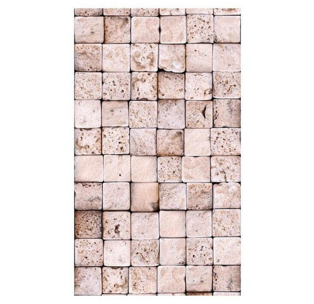 Repeating Wallpaper Roll - Stone Background: Mosaic - 32.8'L x 19.7"W