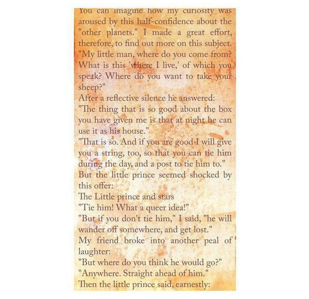 Repeating Wallpaper Roll - The Little Prince - Message Of Love - 32.8'L x 19.7"W