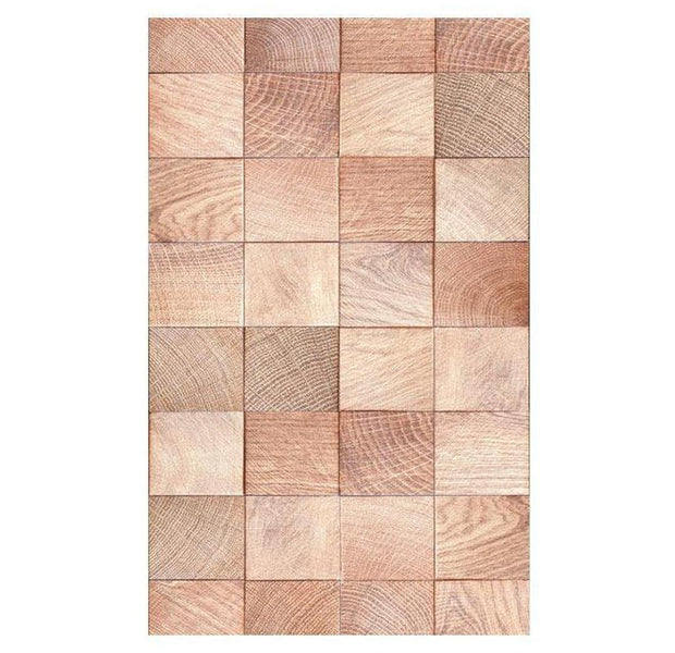 Repeating Wallpaper Roll - Wooden Geometry - 32.8'L x 19.7"W