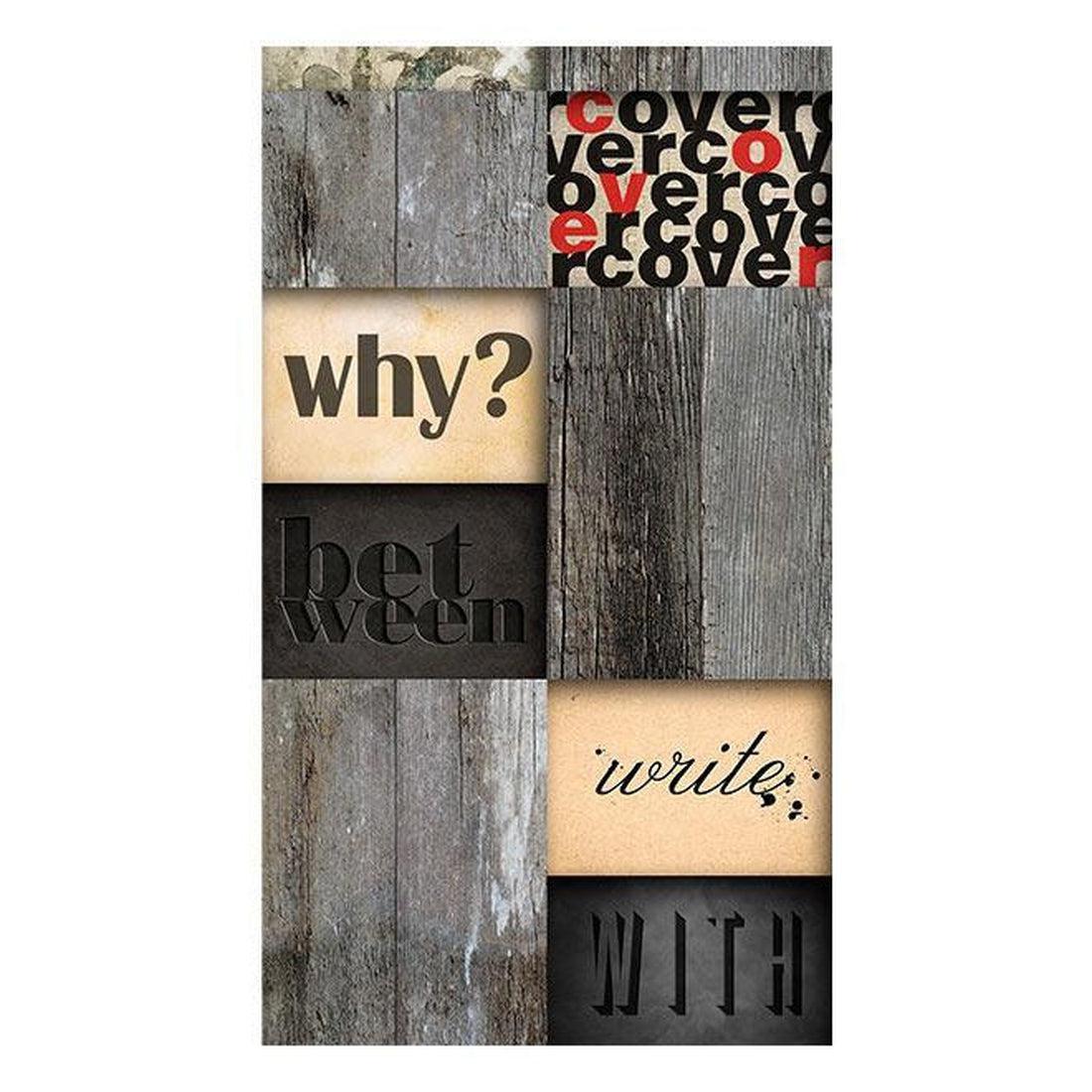 Repeating Wallpaper Roll - Wooden Inscription - 32.8'L x 19.7"W