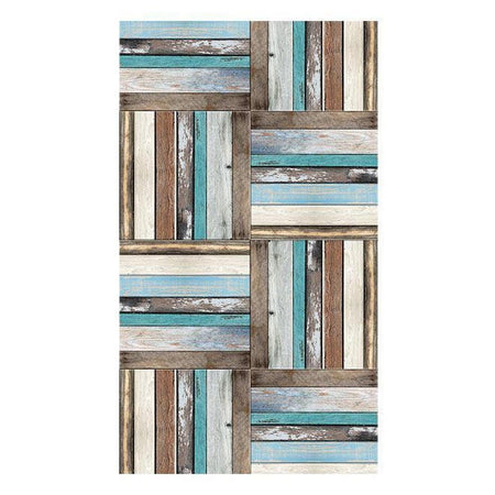 Repeating Wallpaper Roll - Wooden Weave Of Colors - 32.8'L x 19.7"W