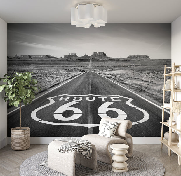 Peel & Stick Landscape Wall Mural - Route 66 Monument Valley