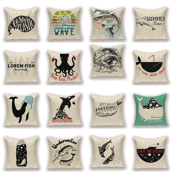 Save The Ocean Cushion Covers