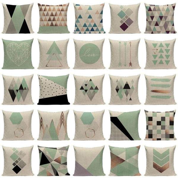 Soft Green Bronze Cushion Covers