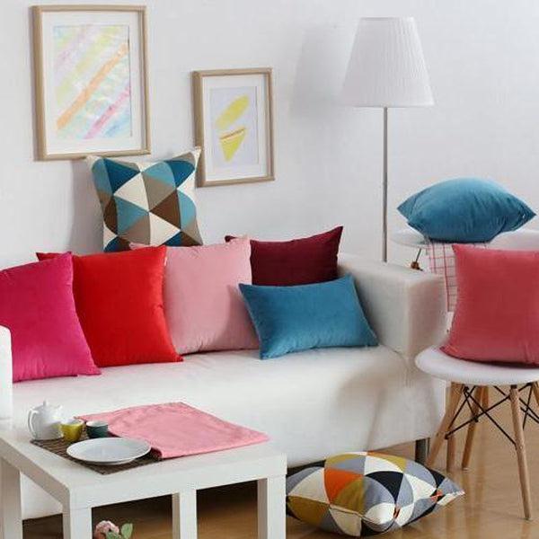 Bright Colors Velvet Cushion Covers