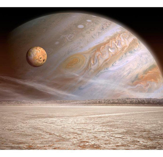 Space Wallpaper Wall Mural - A Small And A Big Planet