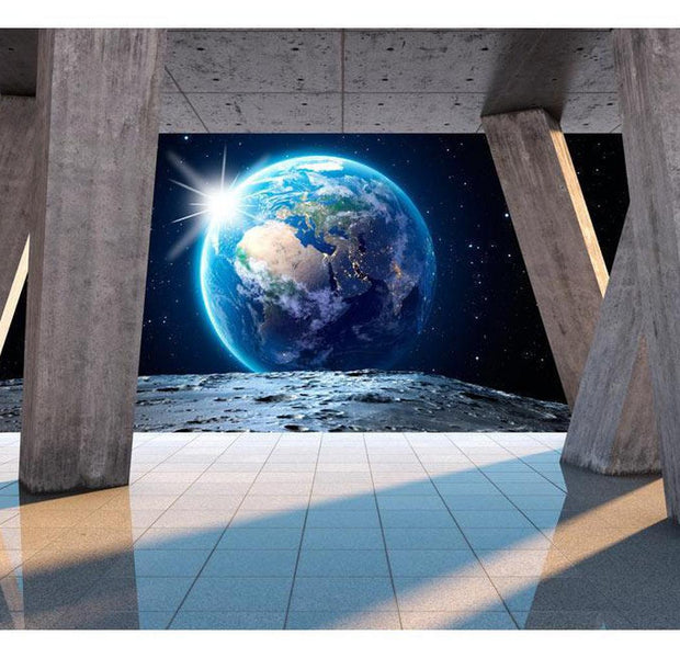 Space Wallpaper Wall Mural - Moon Walk