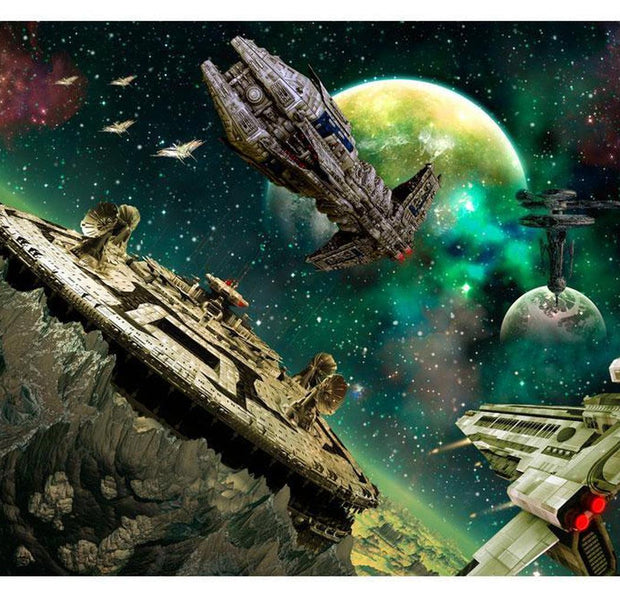 Space Wallpaper Wall Mural - Space Fleet