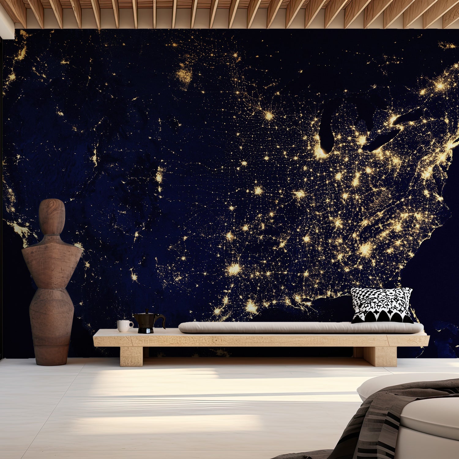 Space Wallpaper Wall Mural - United States From Space
