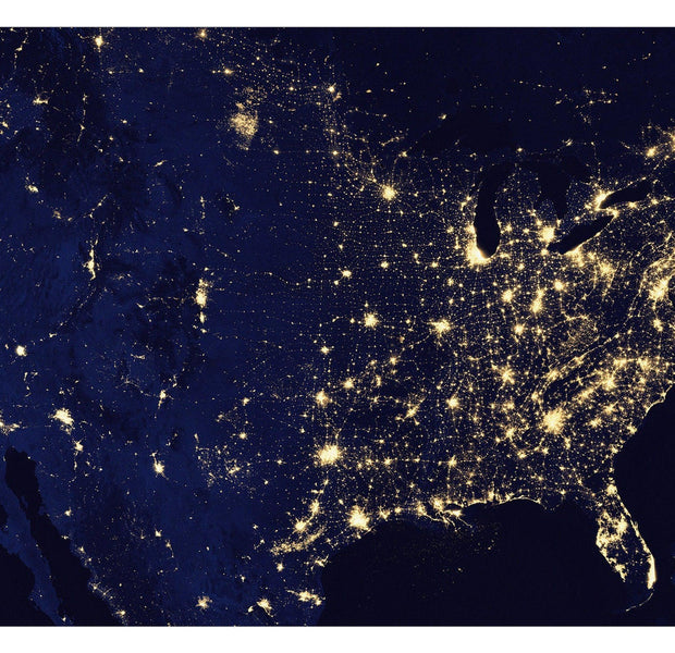 Space Wallpaper Wall Mural - United States From Space