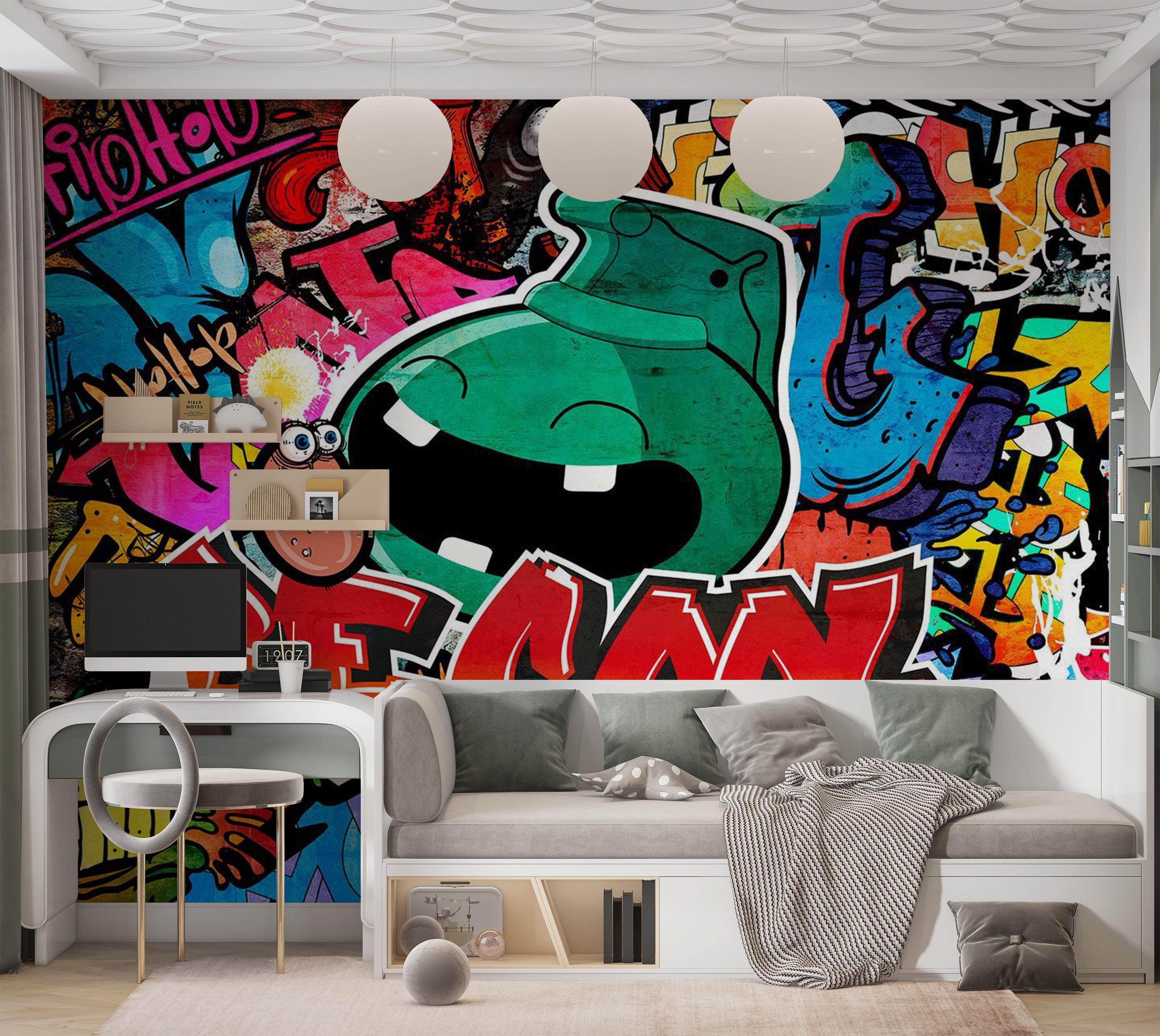 Street Art Wallpaper Wall Mural - Be Cool 39"Wx27"H