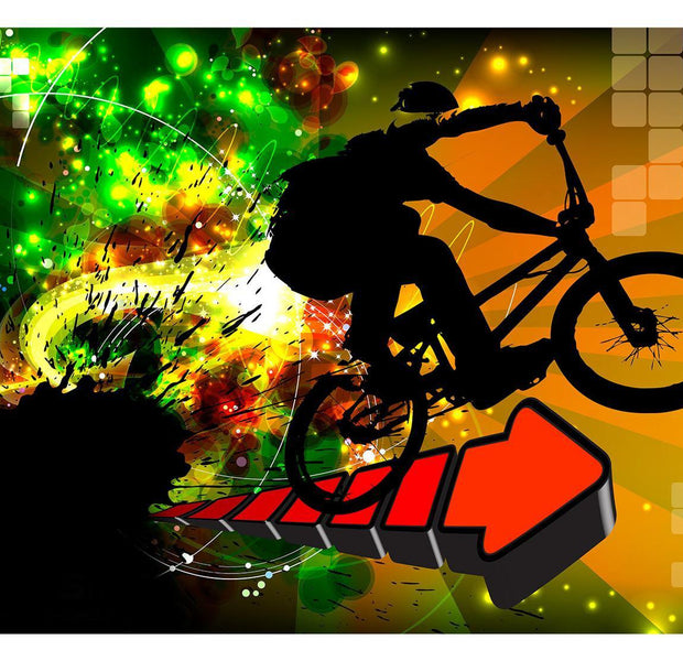 Street Art Wallpaper Wall Mural - Bicycle Tricks