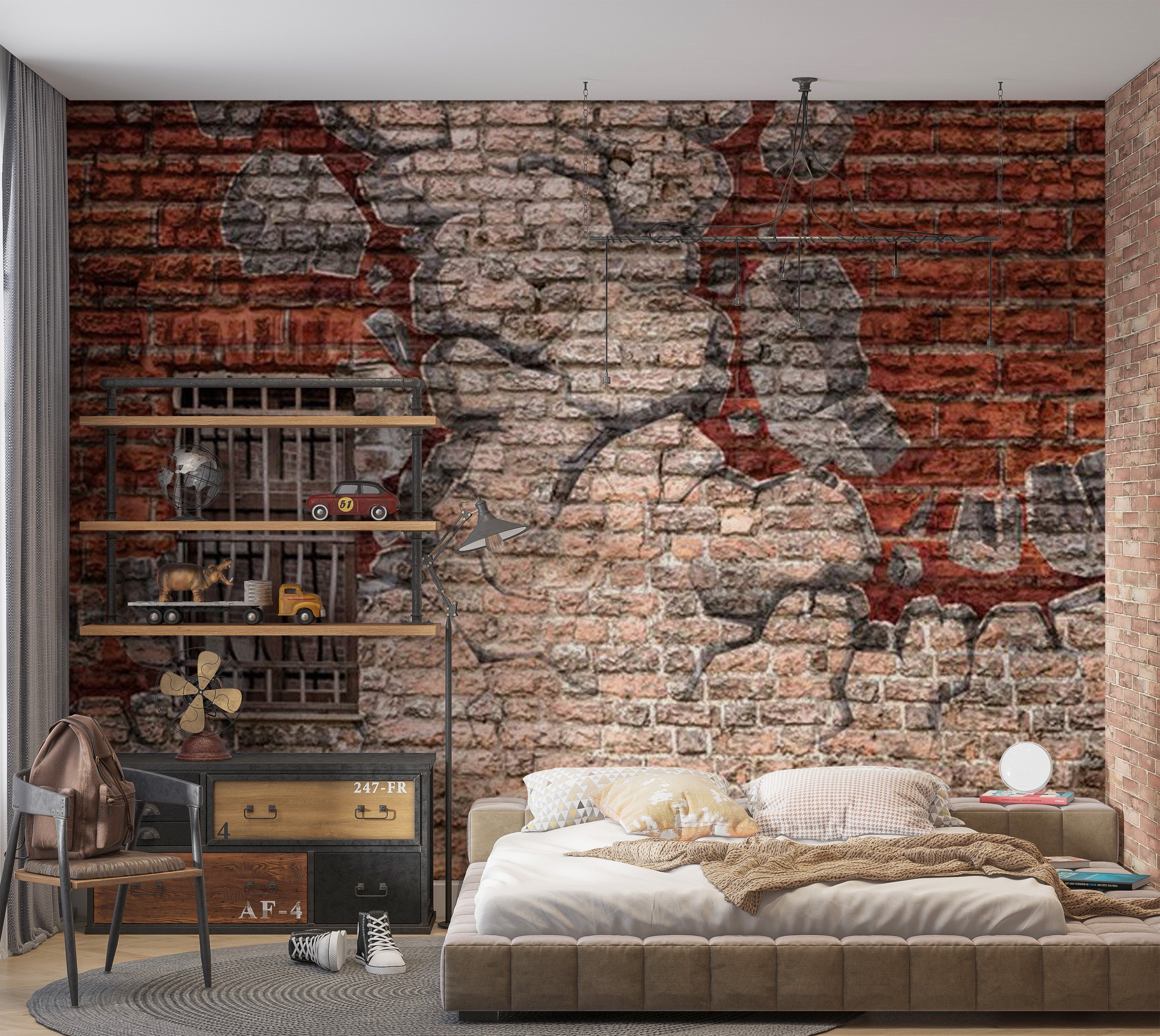 Street Art Wallpaper Wall Mural - Break The Wall 118"Wx90"H