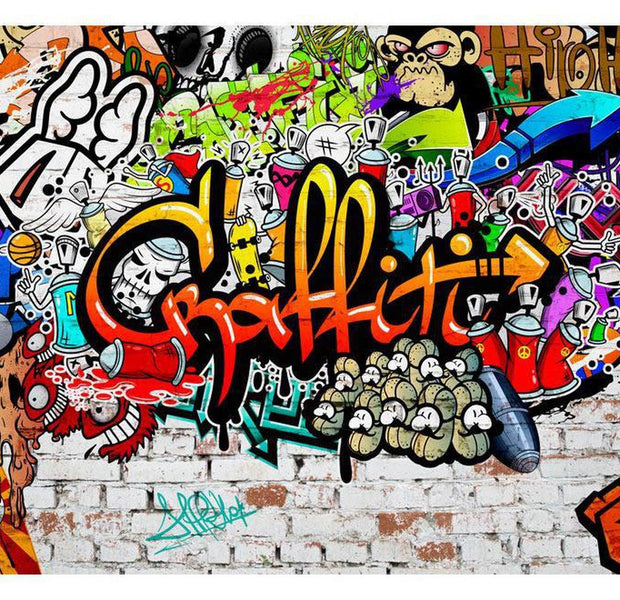 Street Art Wallpaper Wall Mural - Colorful Graffiti Wall