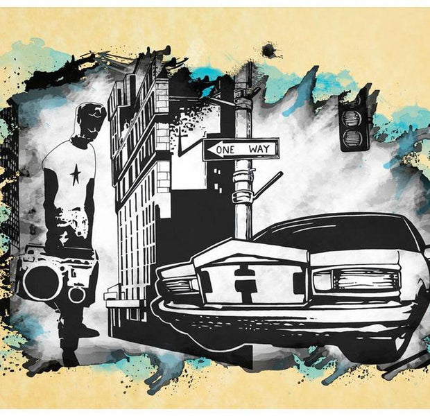 Street Art Wallpaper Wall Mural - Cool Urban Car