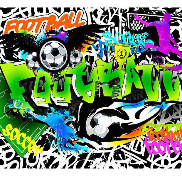 Street Art Wallpaper Wall Mural - Football Graffiti Green