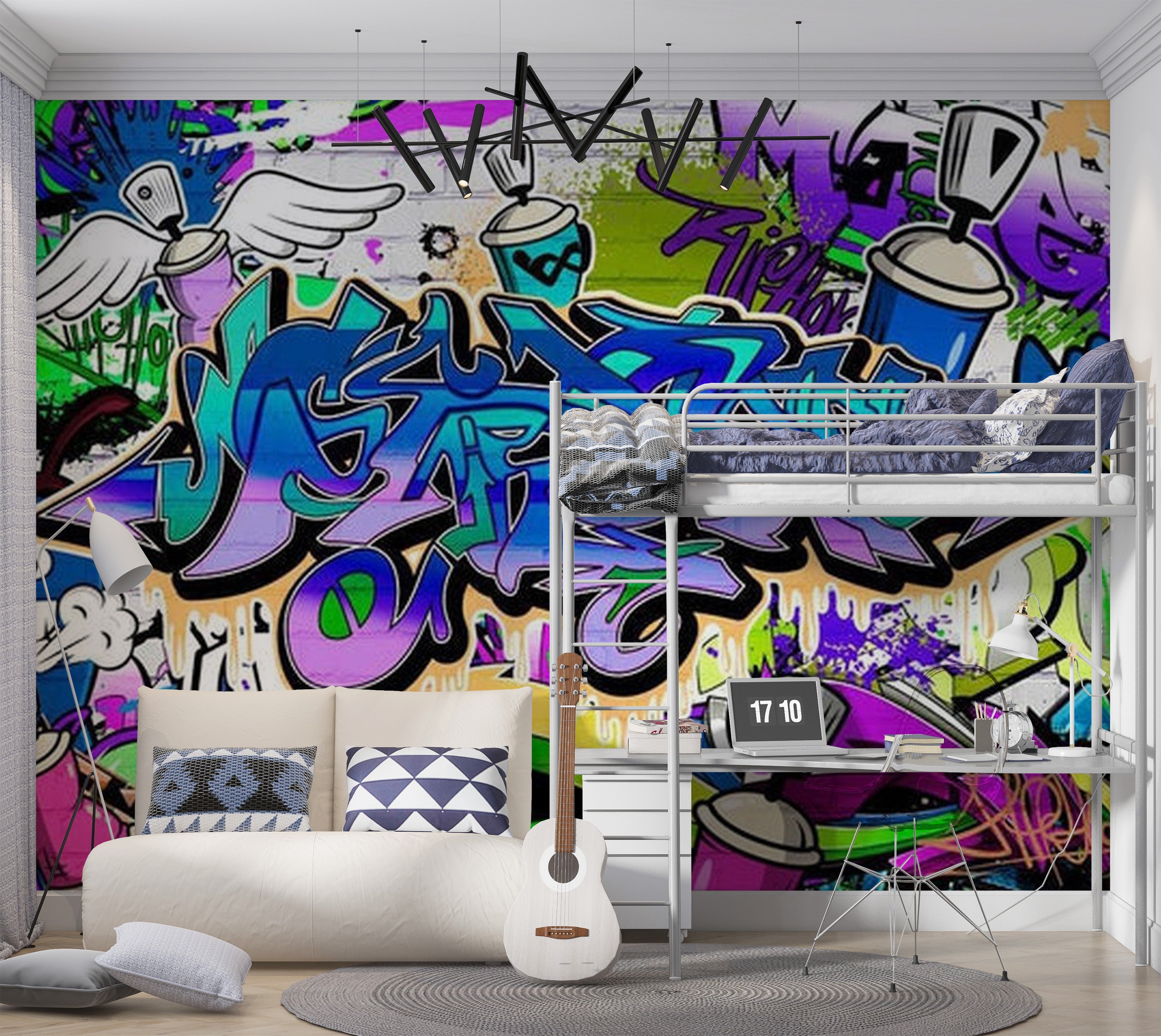 Street Art Wallpaper Wall Mural - Graffiti Magic 39"Wx27"H