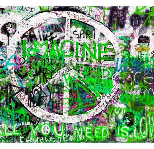 Street Art Wallpaper Wall Mural - Imagine Graffiti Green
