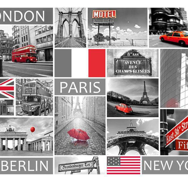 Wallpaper Wall Mural - London Paris Berlin New York