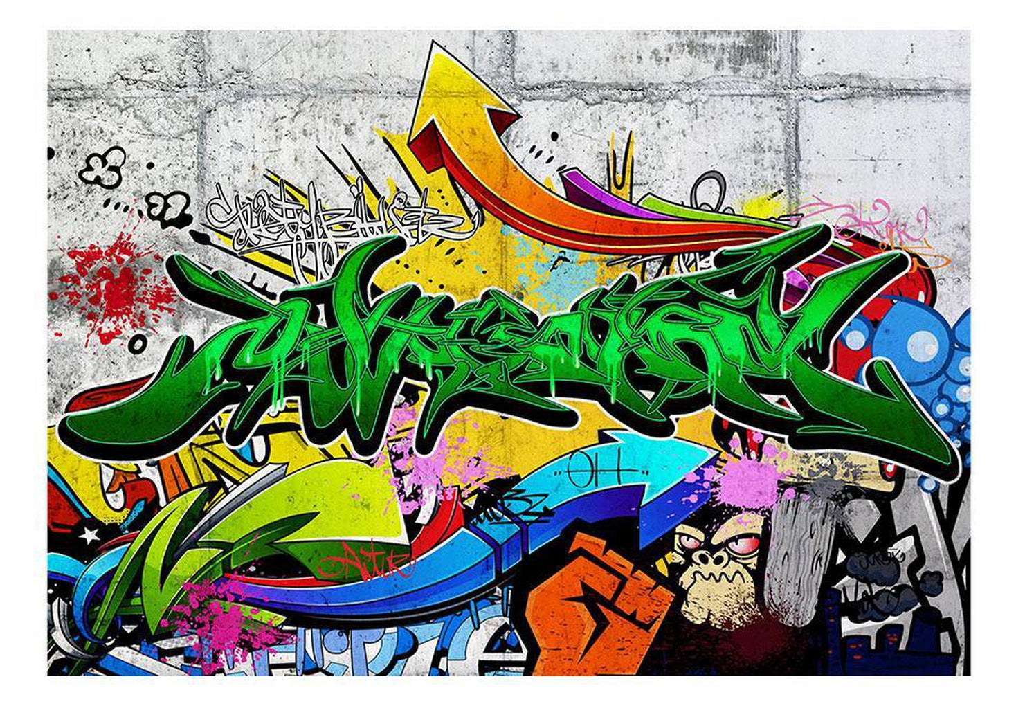 Street Art Wall Mural - Urban Graffiti-Tiptophomedecor