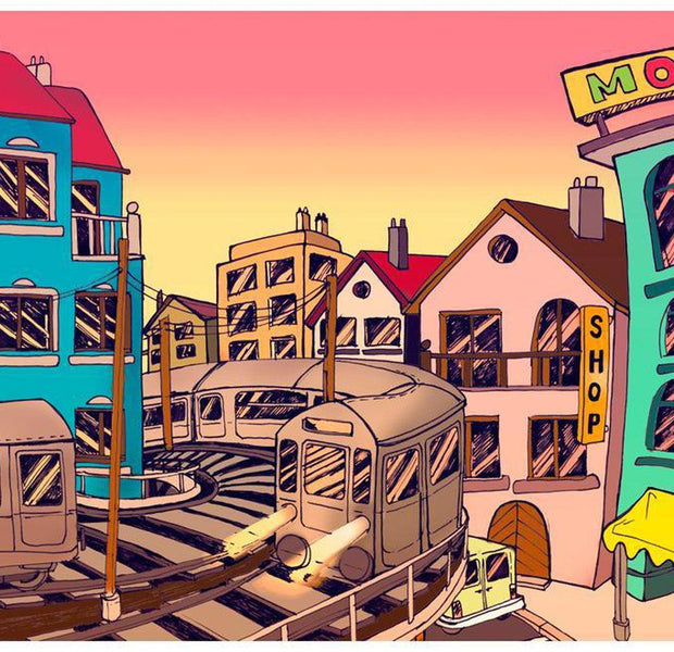 Wallpaper Wall Mural - Morning In A City