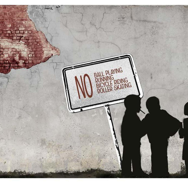 Street Art Wallpaper Wall Mural - No Ball Playing