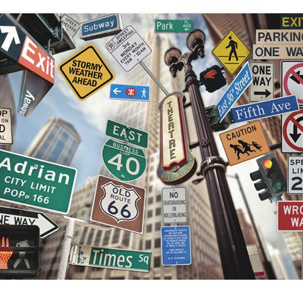 Wallpaper Wall Mural - NYC Road Signs
