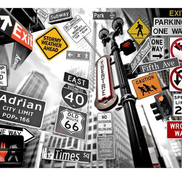 Wallpaper Wall Mural - NYC Signs