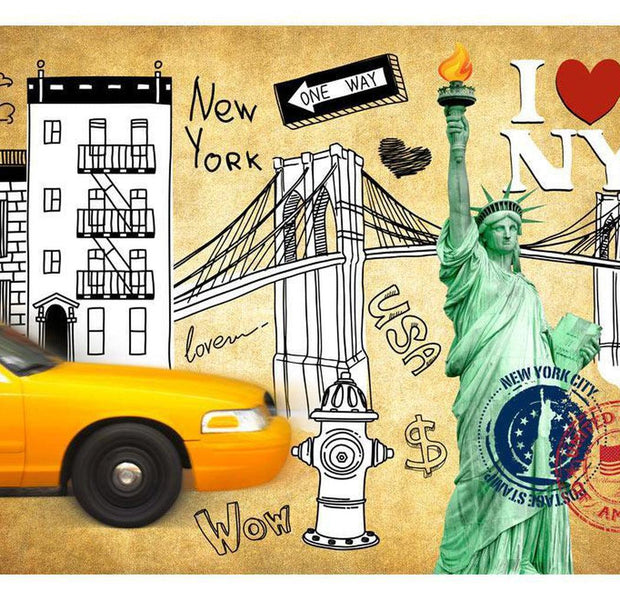 Wallpaper Wall Mural - One Way New York