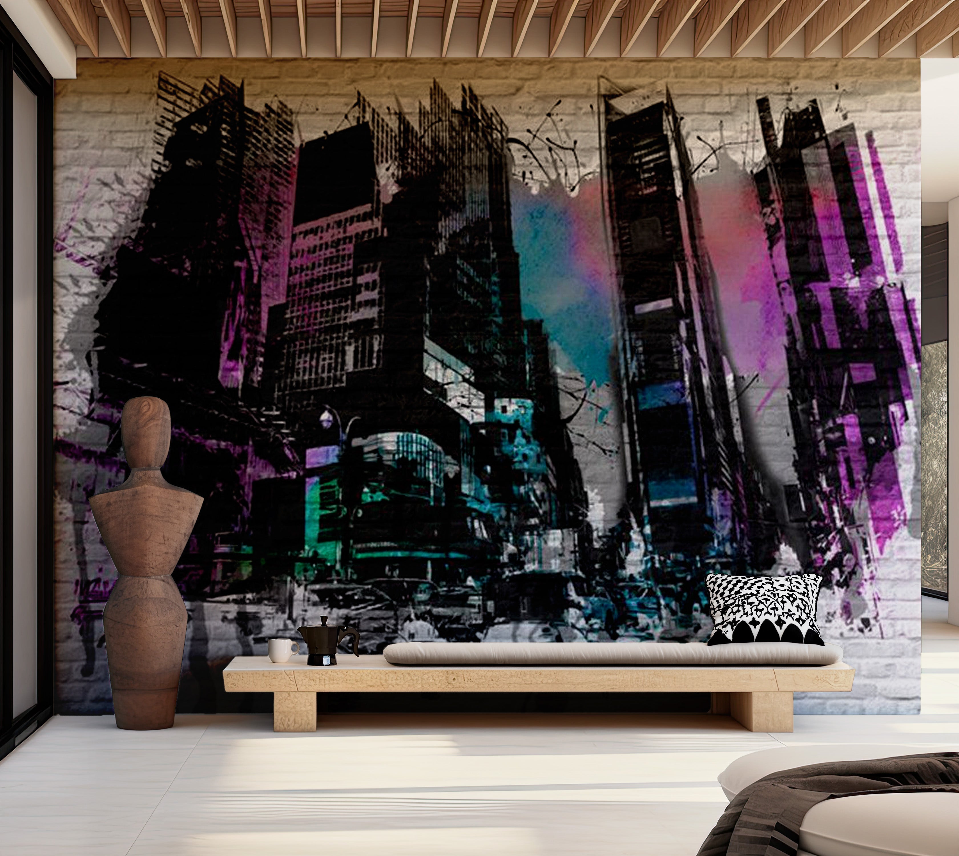 Street Art Wallpaper Wall Mural - Outside The City Walls 118"Wx90"H