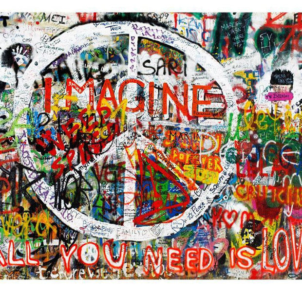Street Art Wallpaper Wall Mural - Peace Sign Graffiti