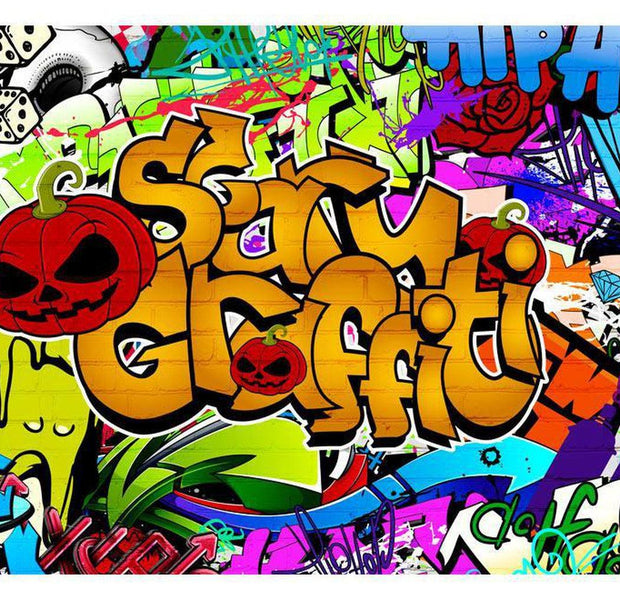 Street Art Wallpaper Wall Mural - Scary Graffiti