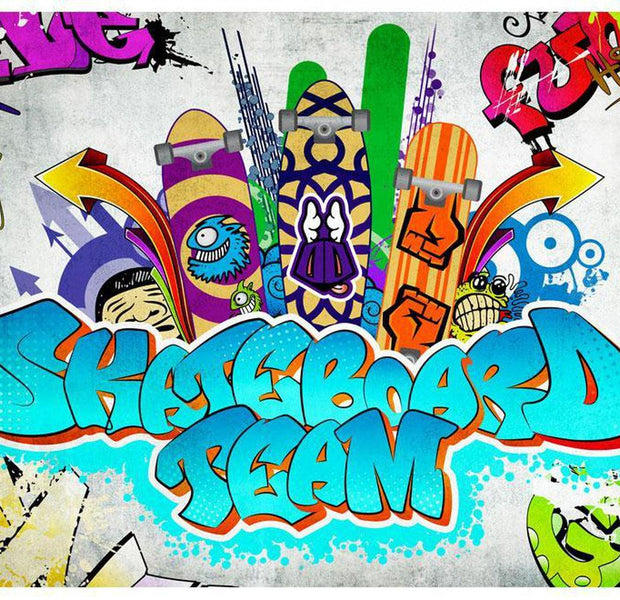Street Art Wallpaper Wall Mural - Skateboard Team
