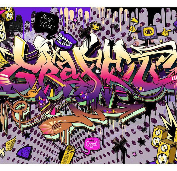 Street Art Wallpaper Wall Mural - Spray Paint Magic
