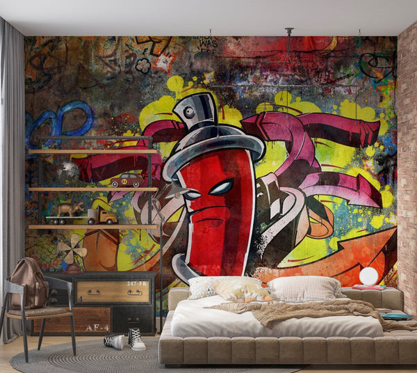 Street Art Wallpaper Wall Mural Spray Paint Symphony