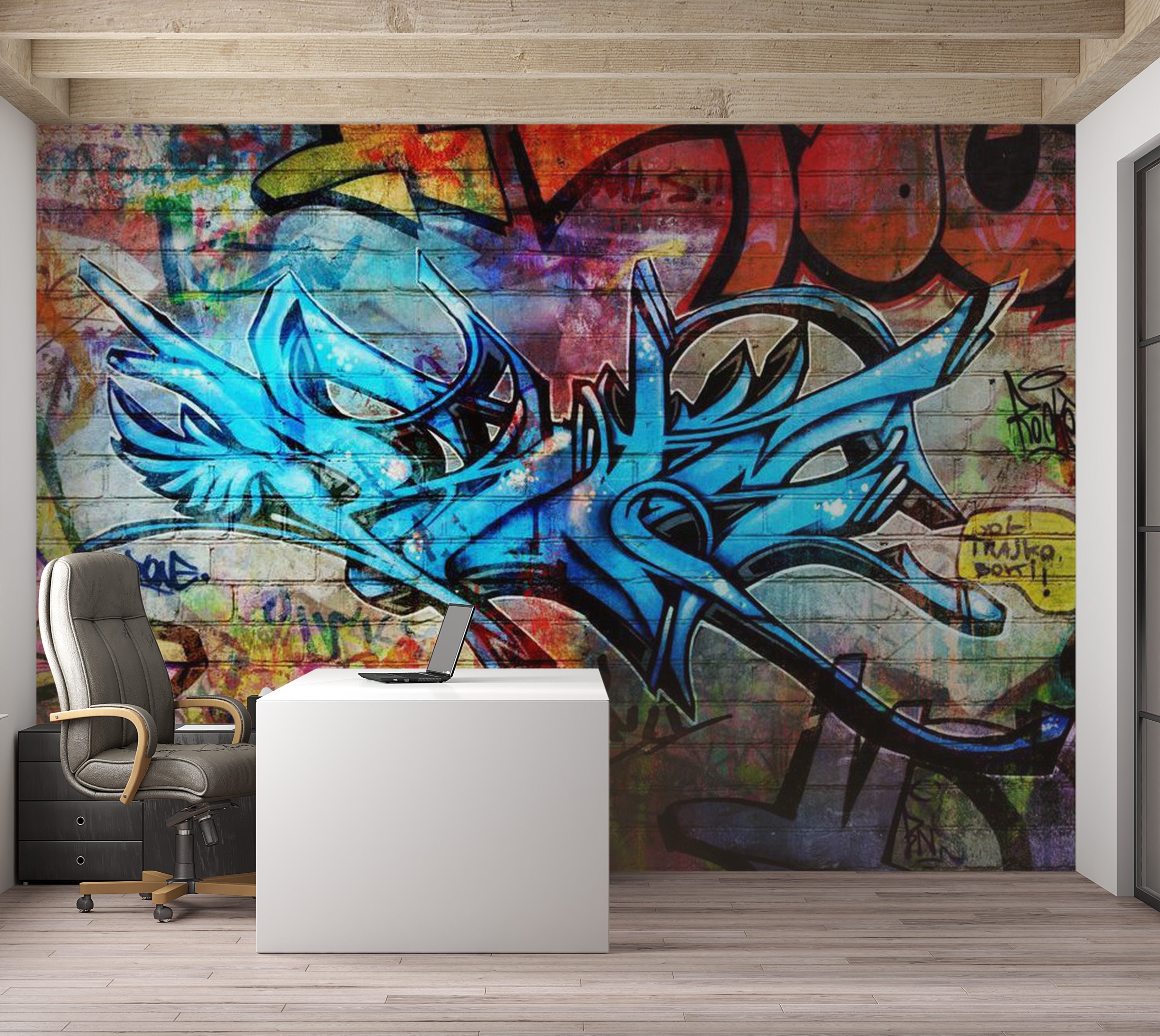 Street Art Wallpaper Wall Mural - Street Dreams 118"Wx90"H