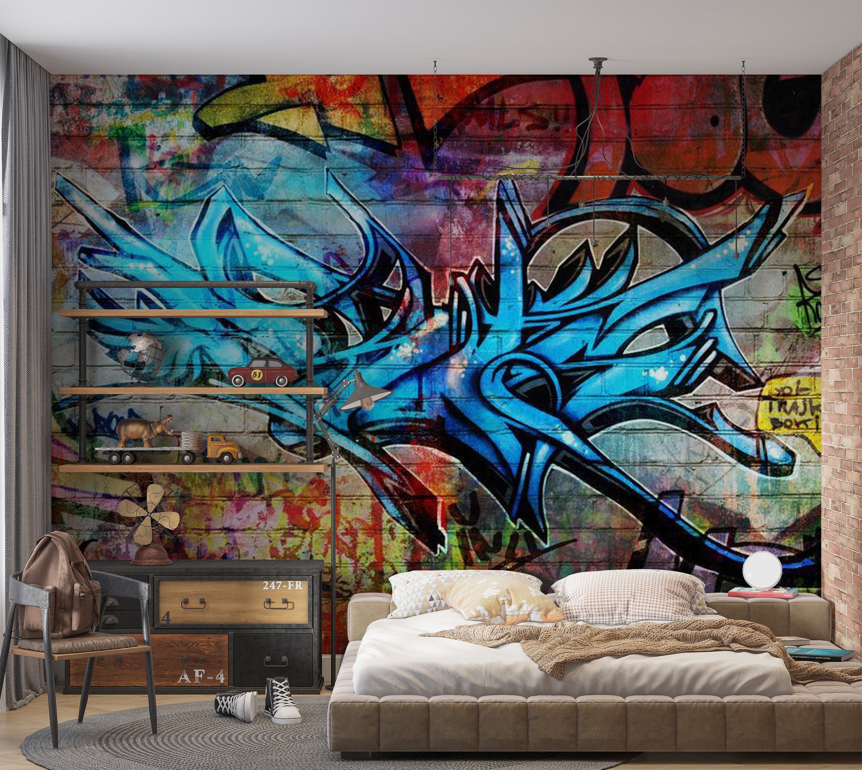 Street Art Wallpaper Wall Mural - Street Dreams 118"Wx90"H