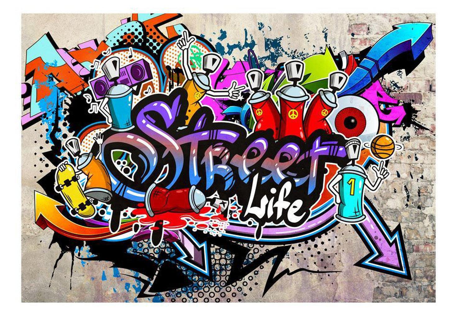 Street Art Wallpaper Wall Mural - Street Game Graffiti