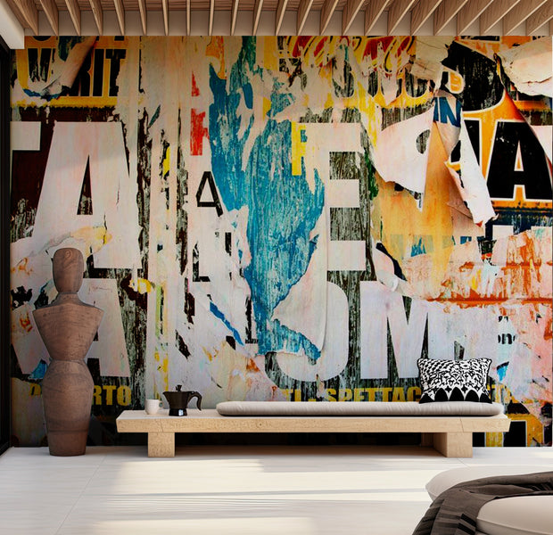 Street Art Wallpaper Wall Mural - Street Poster 39"Wx27"H