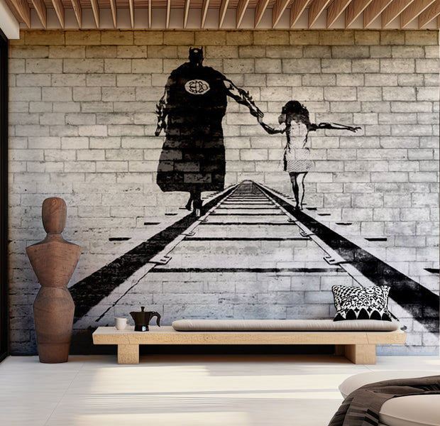 Street Art Wallpaper Wall Mural - Superhero 118"Wx90"H