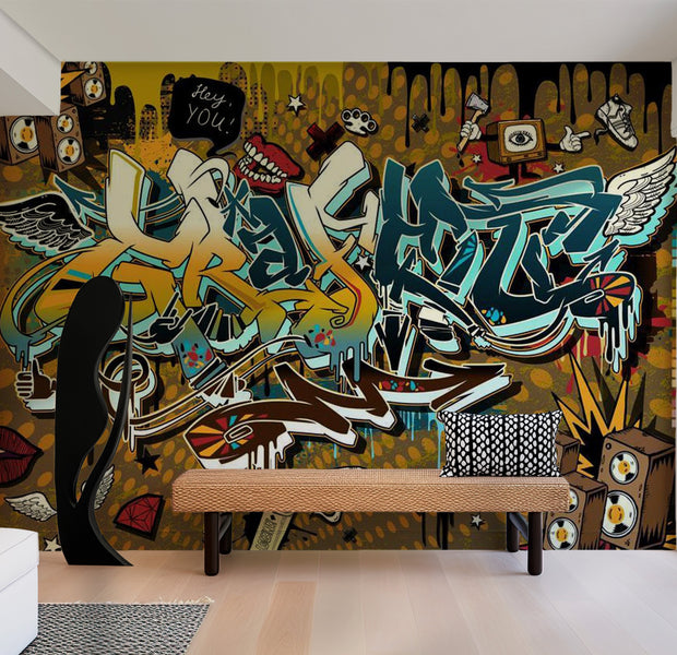 Street Art Wallpaper Wall Mural - That's Cool Graffiti 39"Wx27"H