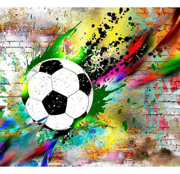 Street Art Wallpaper Wall Mural - Urban Soccer Play