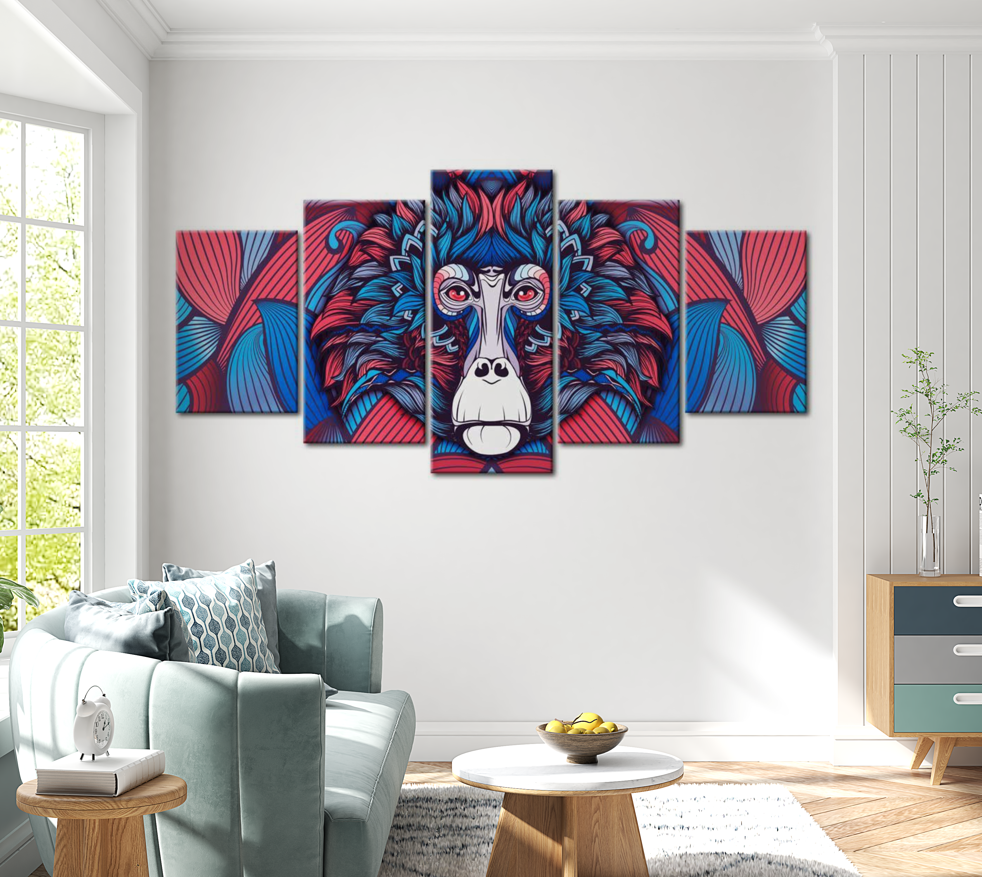 Stretched Canvas Animal Art - Magnetism Of The Look 40"Wx20"H