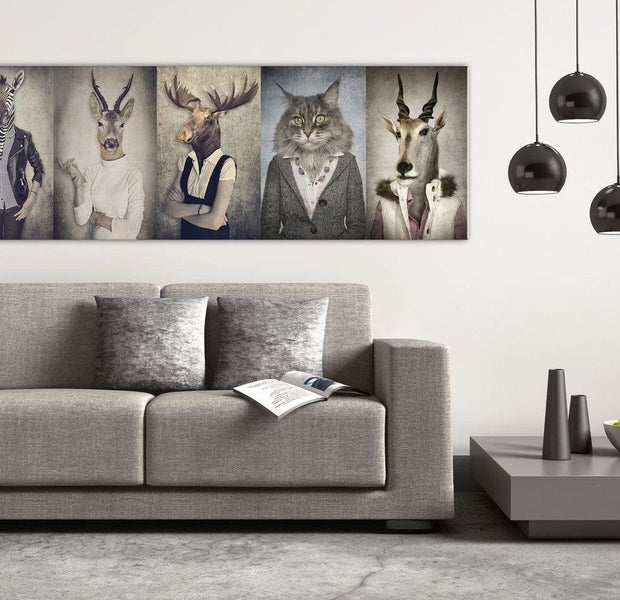 Stretched Canvas Animal Art - Animal Masks