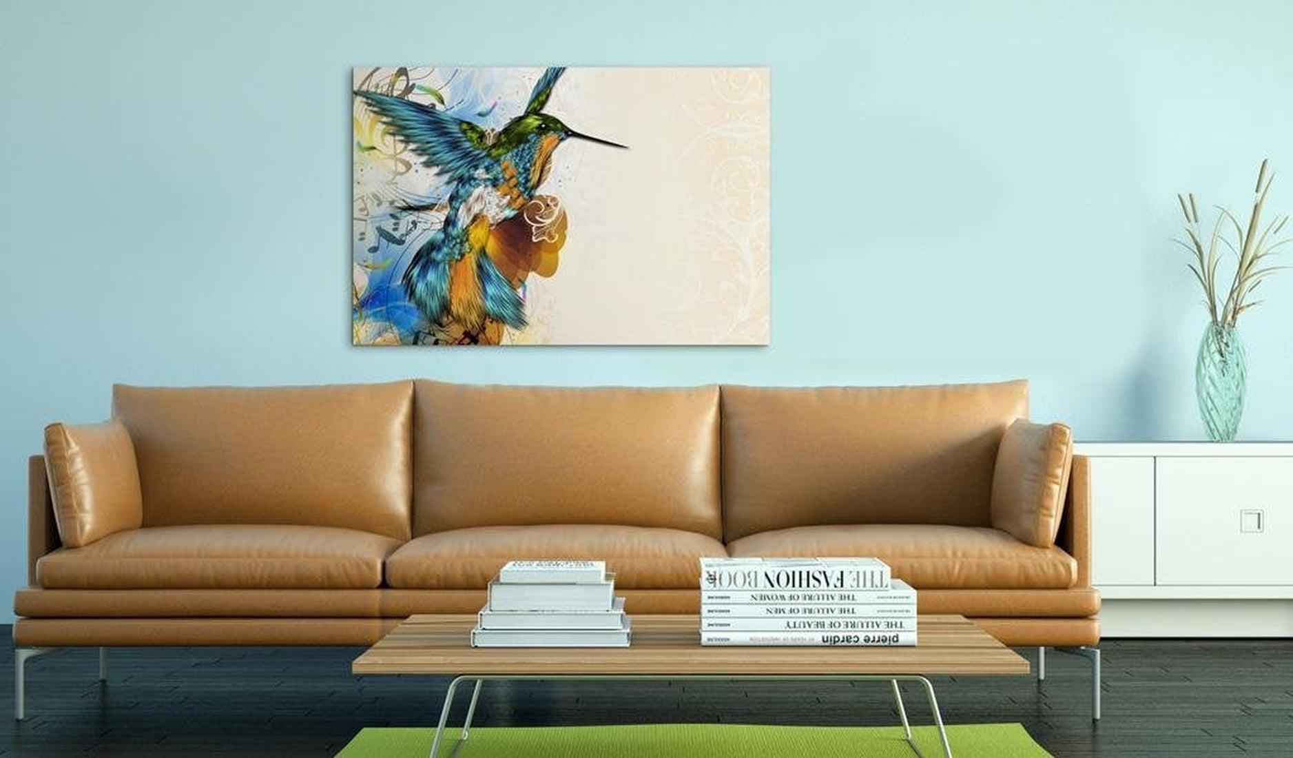 Stretched Canvas Animal Art - Bird'S Music