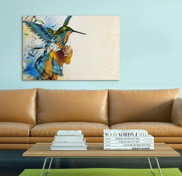 Stretched Canvas Animal Art - Bird'S Music