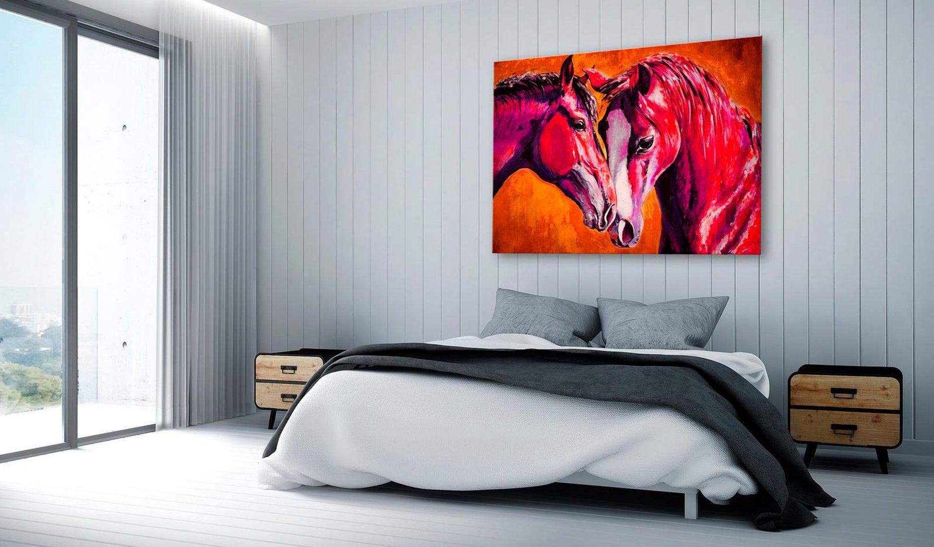 Stretched Canvas Animal Art - Caress