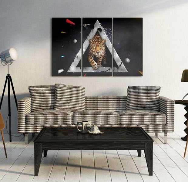 Stretched Canvas Animal Art - Cheetah Incoming
