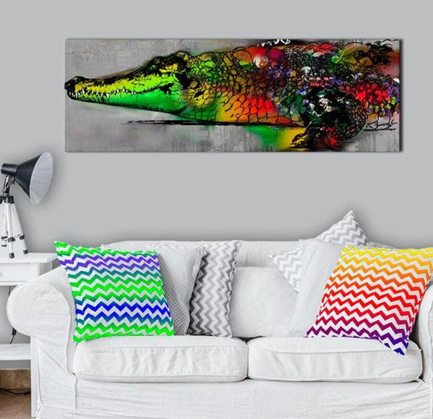 Stretched Canvas Animal Art - Colourful Beast